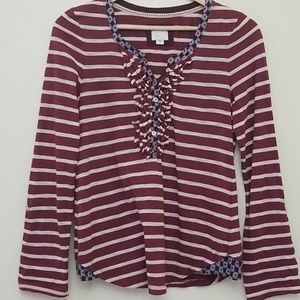 Anthropologie Postmark Ruffle Long Sleeve Small